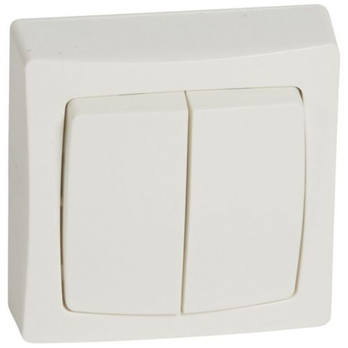 LEGRAND-Conmutador Doble - Oteo - 10A - Monobloc - Blanco [SON-086020]