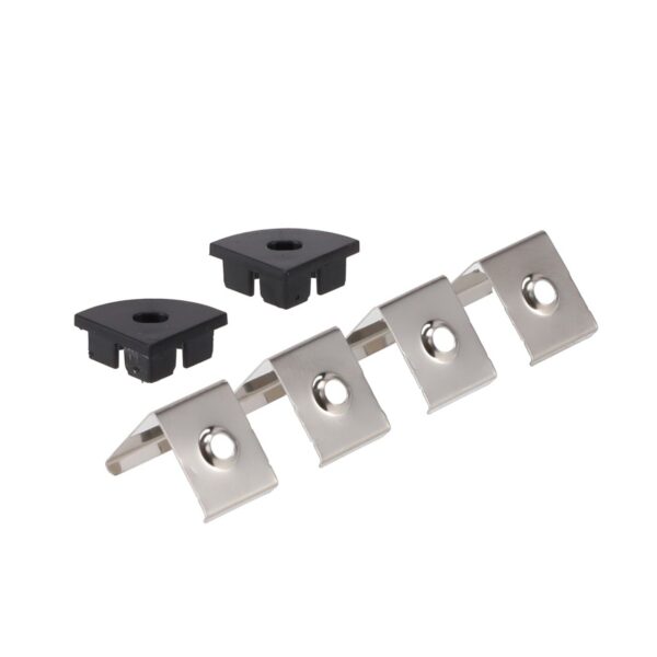 Perfíl Aluminio Negro para Tira LED Instalación Esquinas - Difusor Opal x 2M