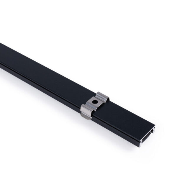 Perfíl Aluminio Negro para Tira LED - Difusor Opal