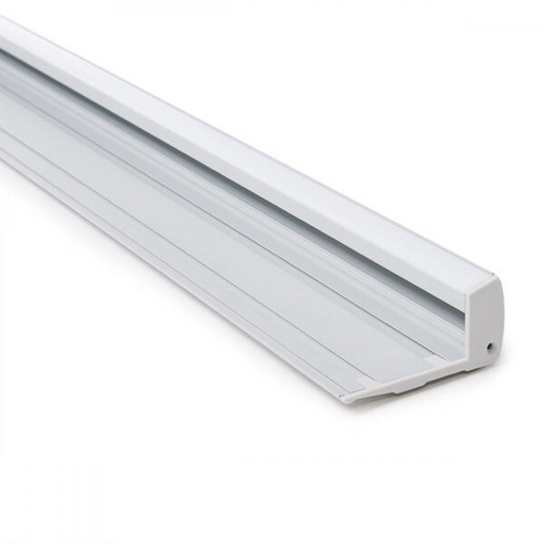 Perfíl Iluminación Escaleras - Gomas Antideslizantes - Difusor Opal x 1M