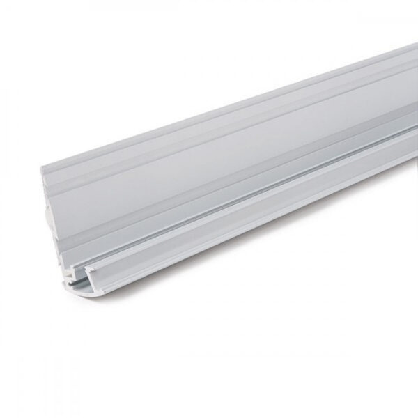 Perfíl Iluminación Escaleras - Gomas Antideslizantes - Difusor Opal x 1M