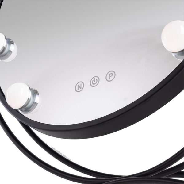 Espejo Iluminado Maquillaje LED 4200ºK 48x43Cm Negro 40.000H [SUN-KRS-430-B