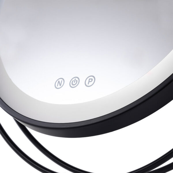 Espejo Iluminado Maquillaje LED 4200ºK 48x43Cm Negro 40.000H [SUN-KRS-430A-B