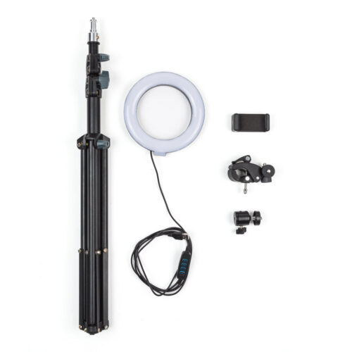 sun_rl6_200_0 Trípode 8W 6000ºK Iluminación Videoblogs 8W Ø16Cm 68►200Cm Regulable 40.000H [SUN-RL6-200