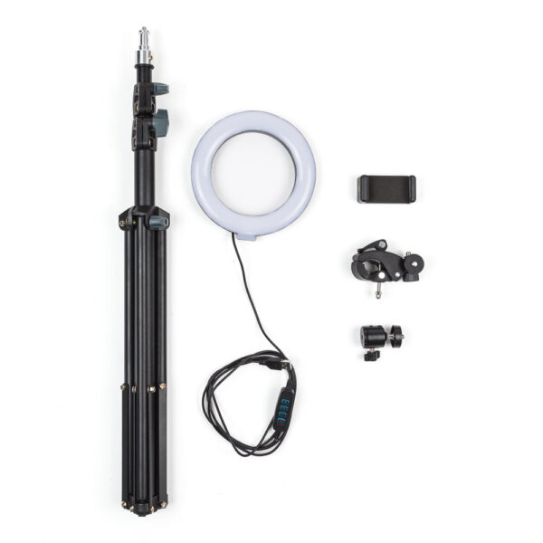 sun_rl6_200_0 Trípode 8W 6000ºK Iluminación Videoblogs 8W Ø16Cm 68►200Cm Regulable 40.000H [SUN-RL6-200