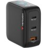 Cargador de Pared Universal GaN para Viaje Verbatim Mini GaN Charger Con Pantalla/ 2xUSB Tipo-C/ 1xUSB/ 100W