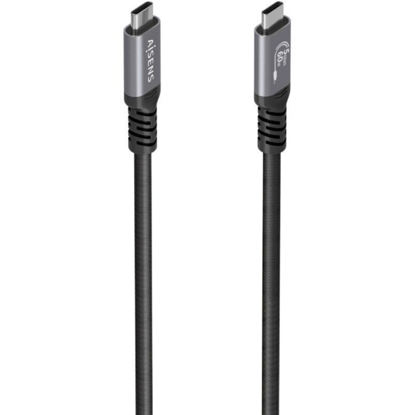Cable USB 3.2 Tipo-C Aisens  A107-0992/ USB Tipo-C Macho - USB Tipo-C Macho/ Hasta 60W/ 5Gbps/ 10m/ Negro