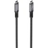 Cable USB 4.0 Tipo-C Aisens A156-0994/ USB Tipo-C Macho - USB Tipo-C Macho/ Hasta 240W/ 40Gbps/ 1m/ Negro