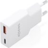 Cargador de Pared GaN Aisens A110-1000/ 1xUSB Tipo-C/ 1xUSB/ 25W/ Blanco