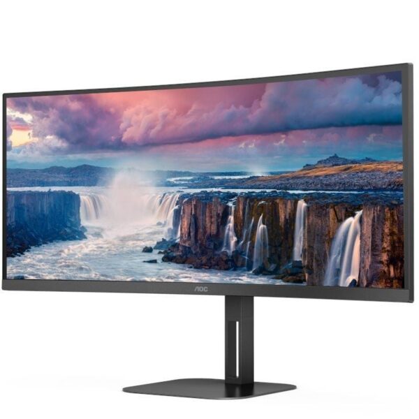 Monitor Profesional Ultrapanorámico Curvo AOC CU34V5C/BK 34"/ WQHD/ Multimedia/ Negro