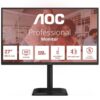 Monitor Profesional AOC Q27E4CV 27"/ QHD/ Multimedia/ Regulable en altura/ Negro