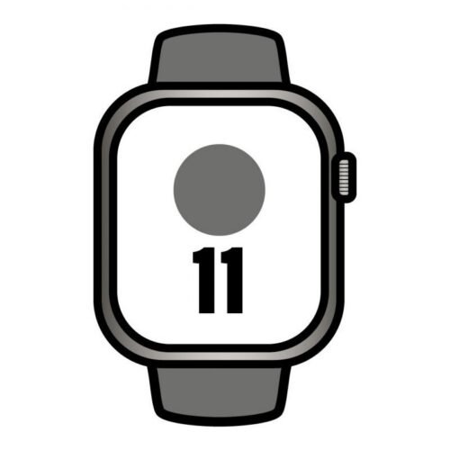 Apple Watch Series 11/ GPS/ Cellular/ 46mm/ Titanio Natural/ Correa Deportiva Gris Piedra S/M
