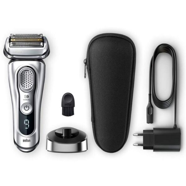 Afeitadora Braun Series 9 9350S Plata/ con Batería/ 5 Accesorios
