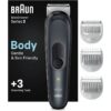 Cortapelos Braun BodyGroomer Series 3 BG3340/ con Batería/ 3 Accesorios