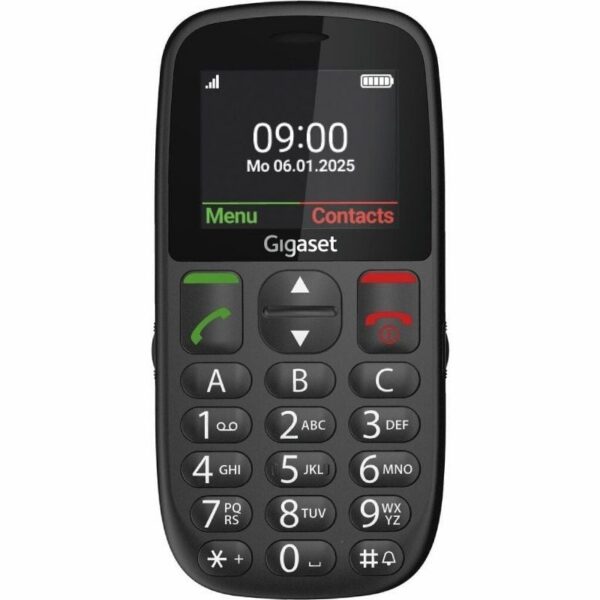 Teléfono Móvil Gigaset GL395 para Personas Mayores/ Negro