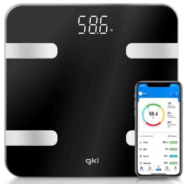 art_gkl-pae-bas20fitblue300black_1 Báscula de Baño GKL Fitblue 300 Black/ Hasta 180kg