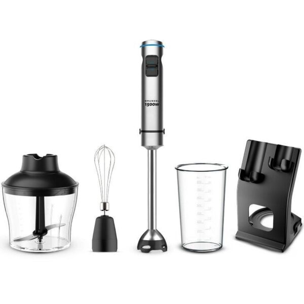 art_grk-pae-bat20bm-1500set_1 Batidora de mano Grunkel BM-1500SET/ 1500W/ Capacidad 0.8L/ Incluye Vaso, Picadora, Varilla y Soporte