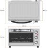 Horno de Sobremesa Grunkel HR-23SILVER/ 1600W/ Capacidad 23L/ Plata