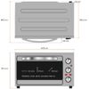 Horno de Sobremesa Grunkel HR-28SILVER/ 1600W/ Capacidad 28L/ Plata