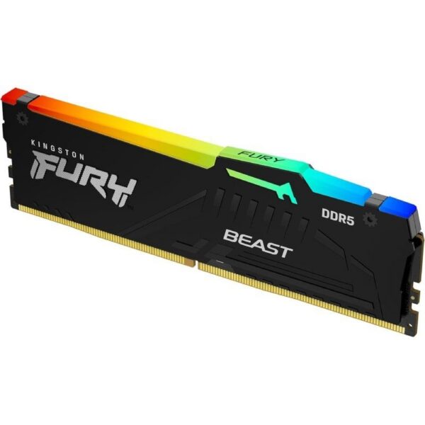 Memoria RAM Kingston FURY Beast RGB 16GB/ DDR5/ 6400MHz/ 1.4V/ CL32/ DIMM