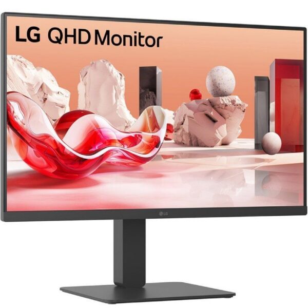 Monitor Profesional LG 27BA45QB-B 27"/ QHD/ Multimedia/ Regulable en altura/ Negro