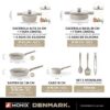 Pack Batería de Cocina Monix Martín Berasategui/ Cazo Ø16cm/ Sarten Ø22 - 26cm/ Cacerolas Ø24 - 28cm/ Aluminio Forjado/ Apta para Inducción