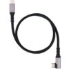 Cable USB 3.2 Tipo-C Acodado Nanocable 10.01.4702/ USB Tipo-C Macho - USB Tipo-C Macho/ Hasta 100W/ 10Gbps/ 2m/ Negro