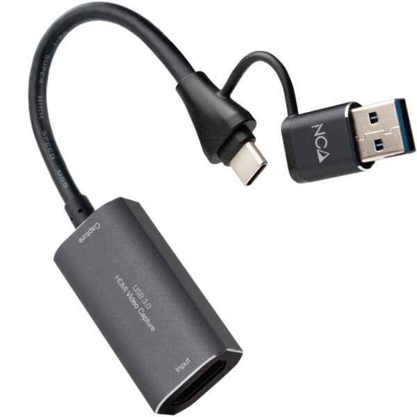 Capturadora de Video Externa Nanocable 10.15.0001/ USB Tipo-C - USB 3.0