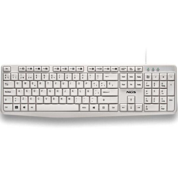 Teclado NGS Heritage HERITAGESPANISH/ Blanco