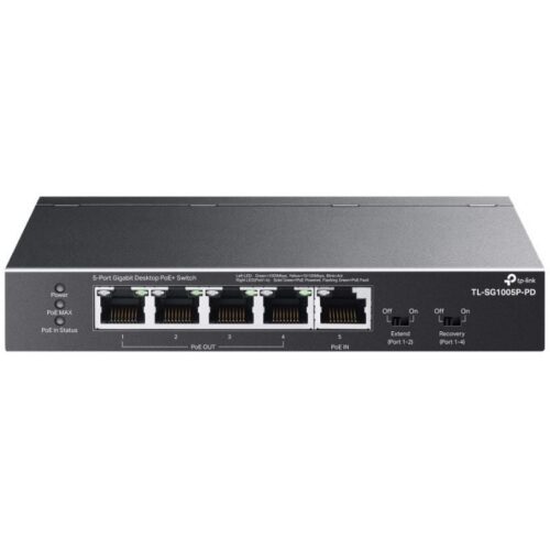 art_tpl-switch20tl-sg1005p-pd_1 Switch TP-Link TL-SG1005P-PD 5 Puertos/ RJ-45 1/ 2.5Gbps PoE