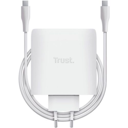 Cargador de Pared GaN Trust Maxo 100W/ 2xUSB Tipo-C/ Incluye Cable USB Tipo-C/ 100W
