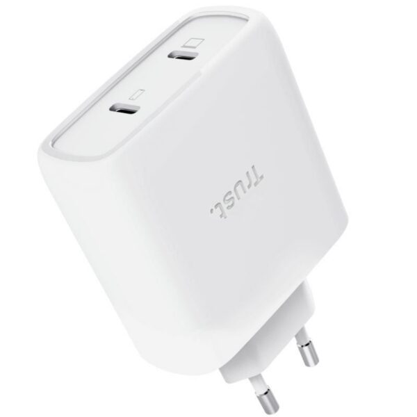 art_tru-carga20maxo2065w20wh202c_2 Cargador de Pared GaN Trust Maxo 65W 25526/ 2xUSB Tipo-C/ Incluye Cable USB Tipo-C/ 65W