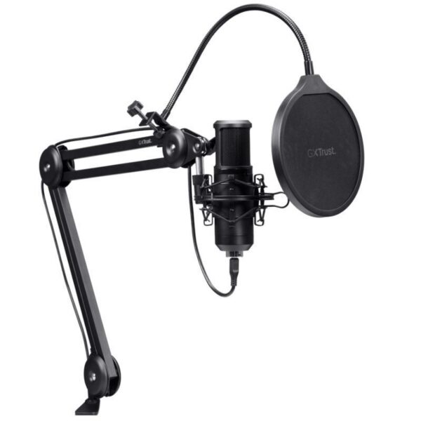 Micrófono Gaming Trust Gaming GXT 270 Emita II+ 25770/ USB/ Negro