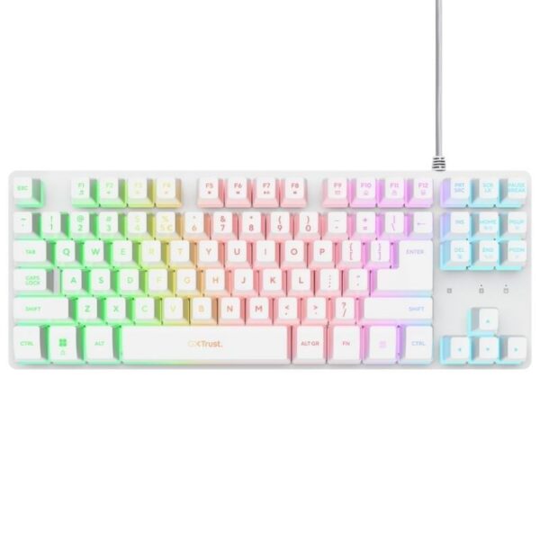 art_tru-tec20gxt2083320thado20wh_2 Teclado Gaming Trust Gaming GXT 833 Thado TKL 25896/ Blanco
