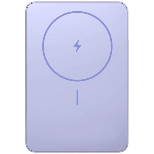 Powerbank 5000mAh Xiaomi Super Slim Magnetic Power Bank 5000/ Wireless/ Púrpura/ Incluye Cable USB Tipo-C