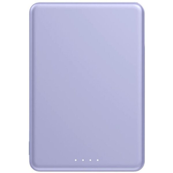 Powerbank 5000mAh Xiaomi Super Slim Magnetic Power Bank 5000/ Wireless/ Púrpura/ Incluye Cable USB Tipo-C