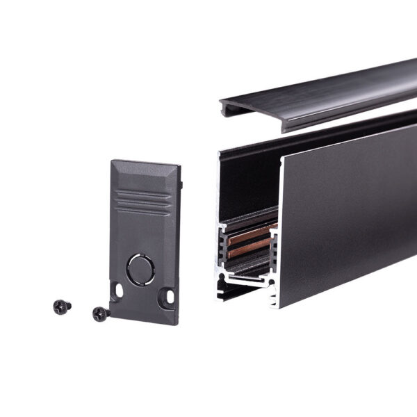 Carril Magnético superficie 26.6mm Negro 2M