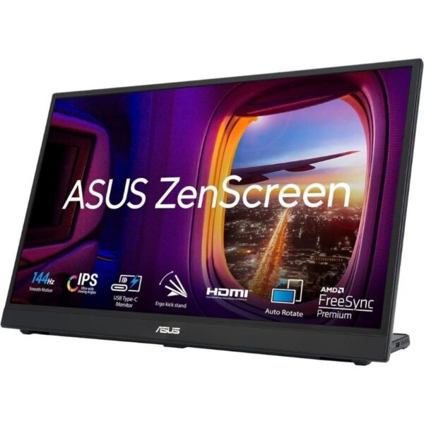 Monitor Portátil Asus ZenScreen MB17AHG 17.3"/ Full HD/ Negro