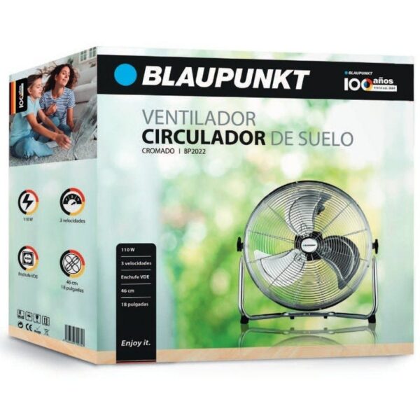 Ventilador de Suelo Blaupunkt Industrial BP2022/ 110W/ 3 Aspas 46cm/ 3 velocidades