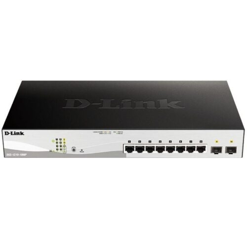 Switch Gestionable D-Link DGS-1210-10MP 10 Puertos/ RJ-45 10/100/1000/ PoE/ SFP