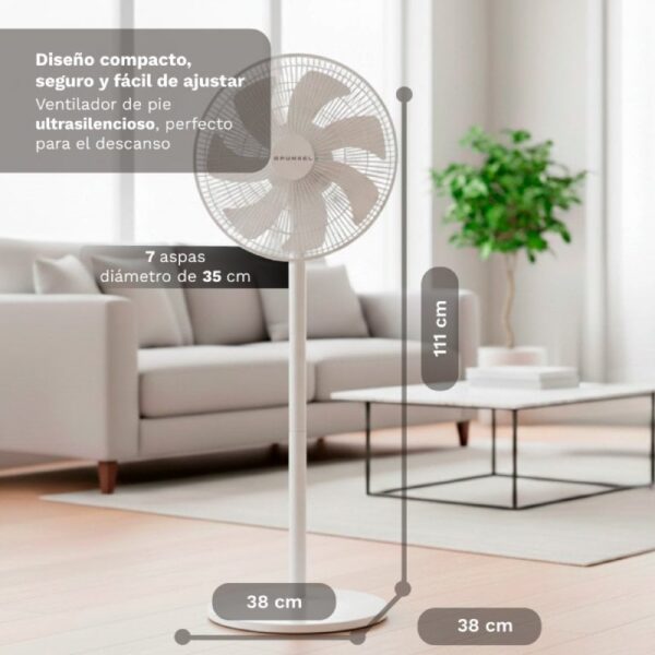 art_grk-vent20fs-14pr_2 Ventilador de Pie Grunkel FS-14PR/ 30W/ 7 Aspas 35cm/ 12 Velocidades