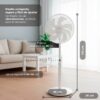 Ventilador de Pie Grunkel FS-14T/ 25W/ 7 Aspas 35cm/ 12 Velocidades