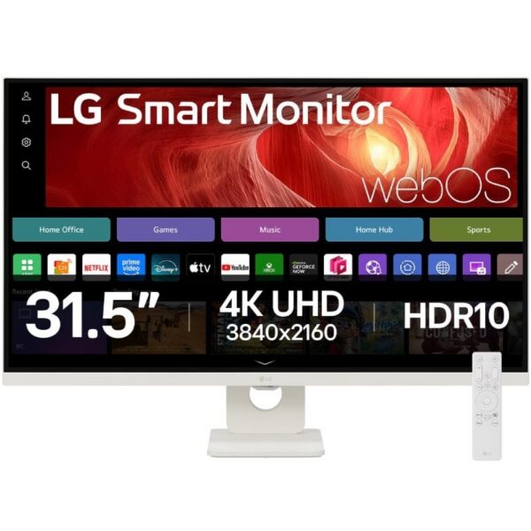 Smart Monitor LG 32U721SA-W 31.5"/ 4K/ Multimedia/ Smart TV/ Blanco