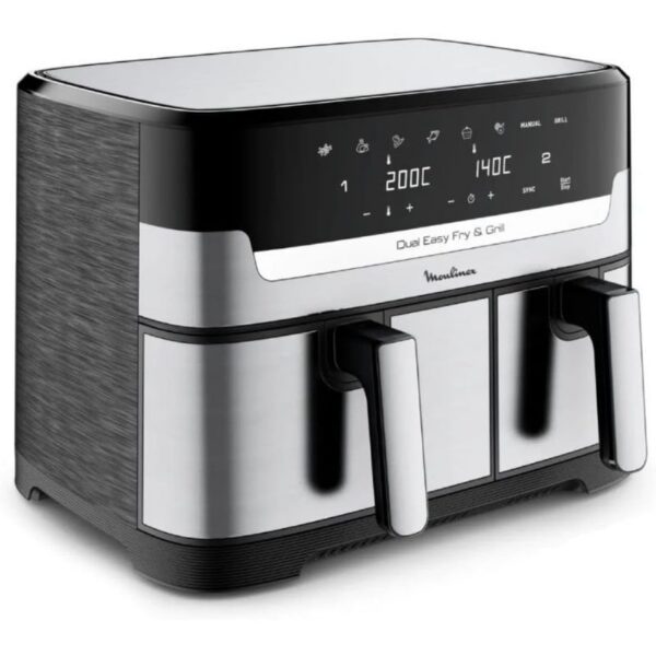 Freidora por Aire Airfryer / Sin Aceite Moulinex Dual Easy Fry & Grill/ 2450W/ Capacidad 8.3L