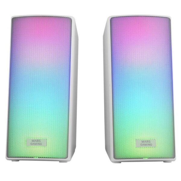 art_tac-alt20msrgb2w_1 Altavoces con Bluetooth Mars Gaming MSRGB2W/ 15W/ 2.0/ Blancos