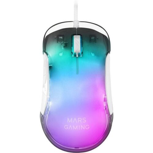art_tac-mou20mmglow20wh_1 Ratón Gaming Mars Gaming MMGLOWW/ Hasta 12800 DPI/ Blanco