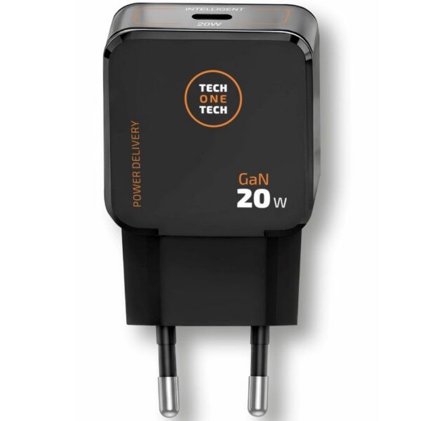 art_tot-car20tec2223_2 Cargador de Pared GaN Tech One Tech TEC2223/ 1xUSB Tipo-C + Cable USB Tipo-C/ 20W/ Negro