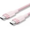 Cable USB 2.0 Tipo-C 5A Vention TRIPH/ USB Tipo-C Macho - USB Tipo-C Macho/ Hasta 240W/ 480Mbps/ 2m/ Rosa