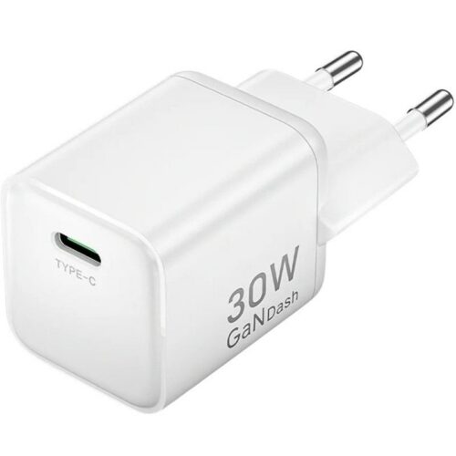Cargador de Pared GaN Vention FCIW0-EU/ 1xUSB Tipo-C/ 30W