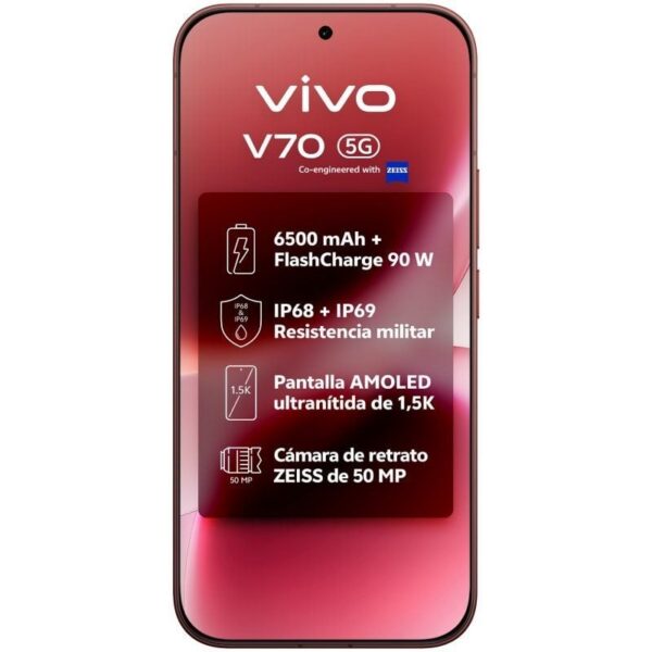 Smartphone Vivo V70 8GB/ 512GB/ 6.59"/ 5G/ Marrón